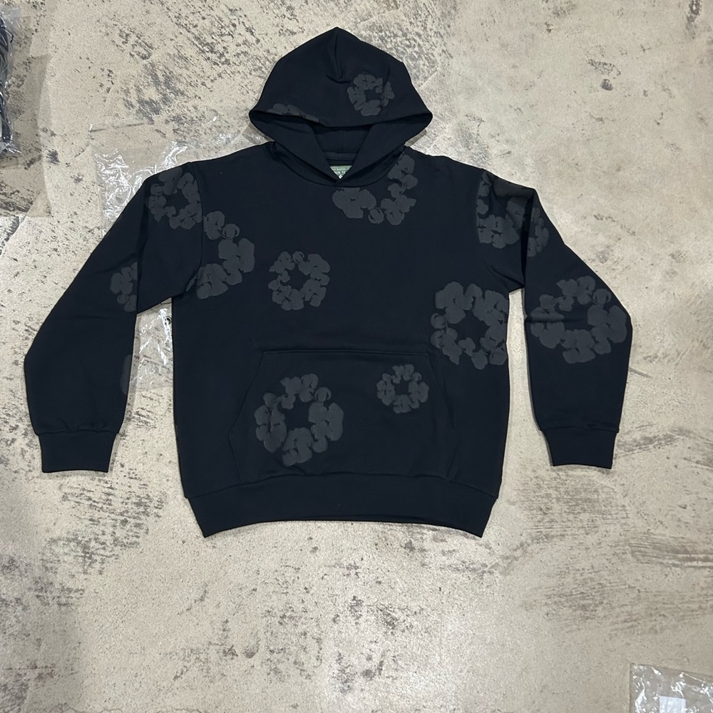 Denim Tears Cotton Wreath Monochrome Hoodie